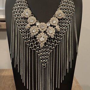 Elegant Silver Statement Necklace
